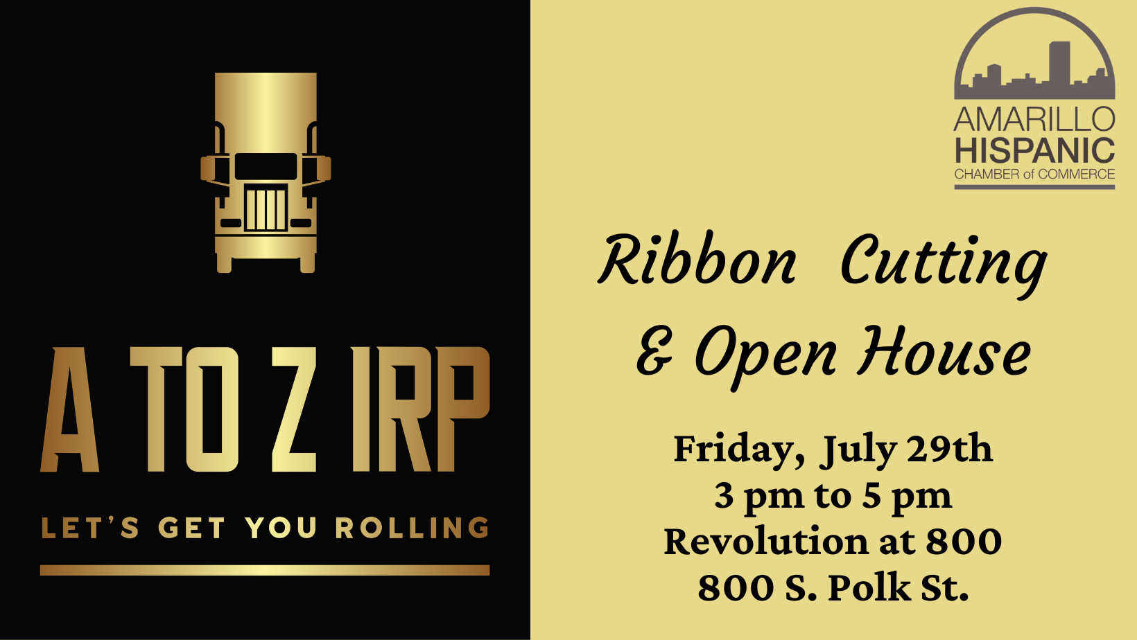 A to Z IRP Ribbon Cutting @ Revolution at 800 | Dallas | Texas | United States