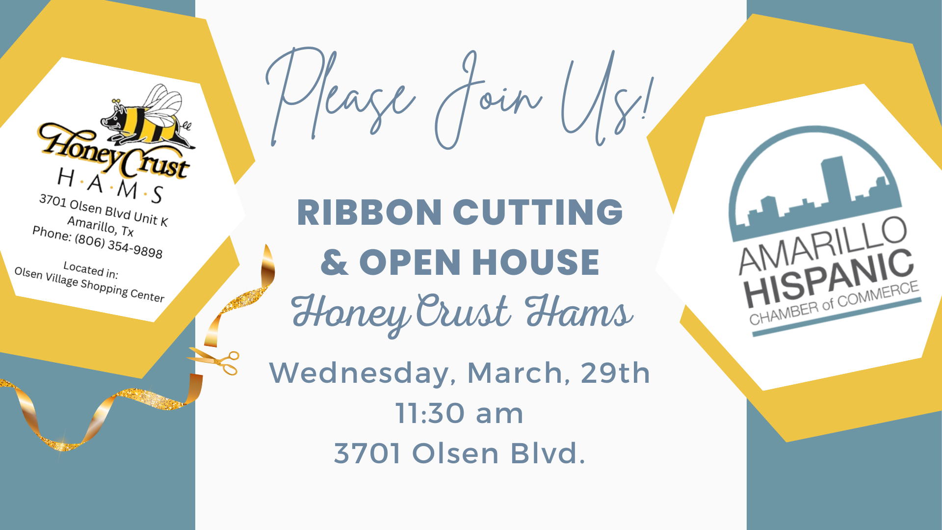 Honeycrust Hams Ribbon Cutting @ HoneyCrust Hams | Amarillo | Texas | United States