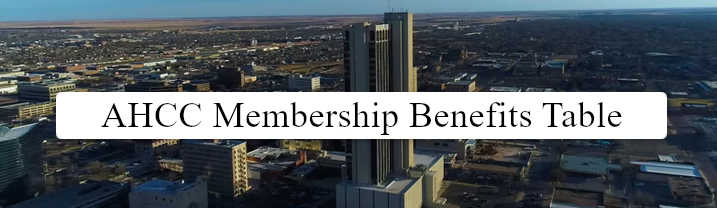 AHCC Membership Benefits Table JOIN-Amarillo-Hispanic-Chamber-of-Commerce